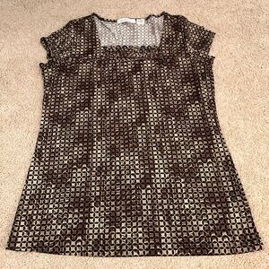 Liz Claiborne Fitted Cap Sleeve Blouse. Size M